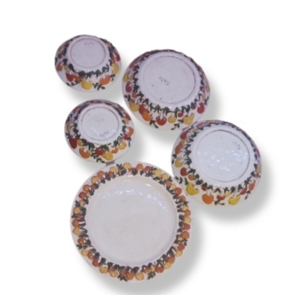 5pc Arnels Mushroom 10.5” Dinner Plates Handmade Ceramic Pottery Cottage Core - Picture 6 of 11